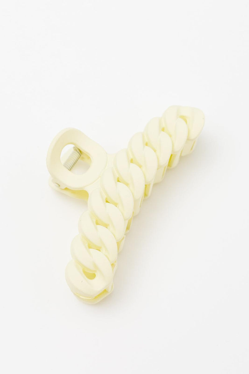 Spiral Claw Clip in Light Yellow Womens Ave Shops   