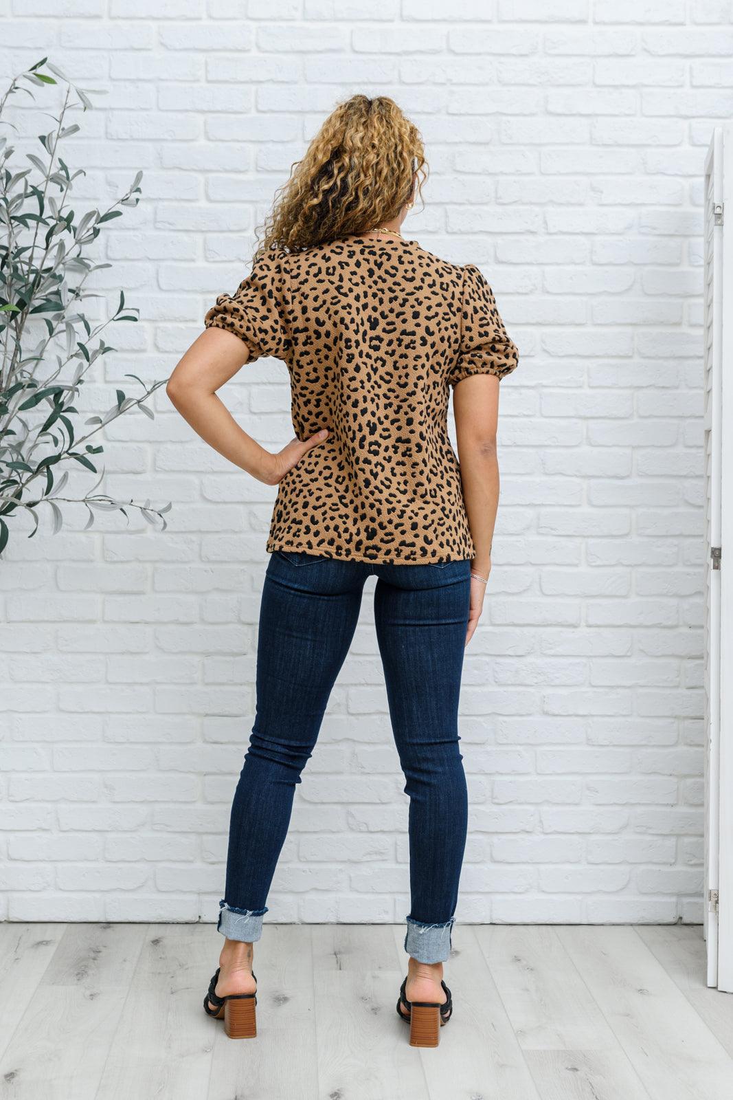 Spotted Animal Print Blouse Womens Ave Shops   