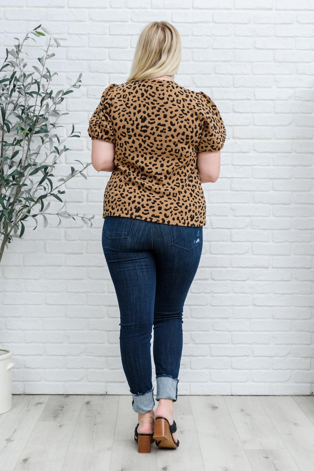 Spotted Animal Print Blouse Womens Ave Shops   