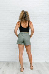 Start The Day Shorts in Green Womens Ave Shops   