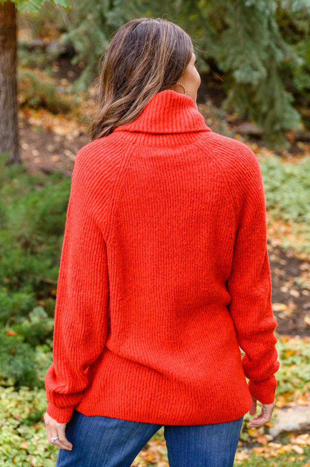 Steady Pace Roll Neck Sweater In Red Womens Ave Shops   