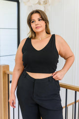 Tell Me More Crop Tank In Black Womens Ave Shops   