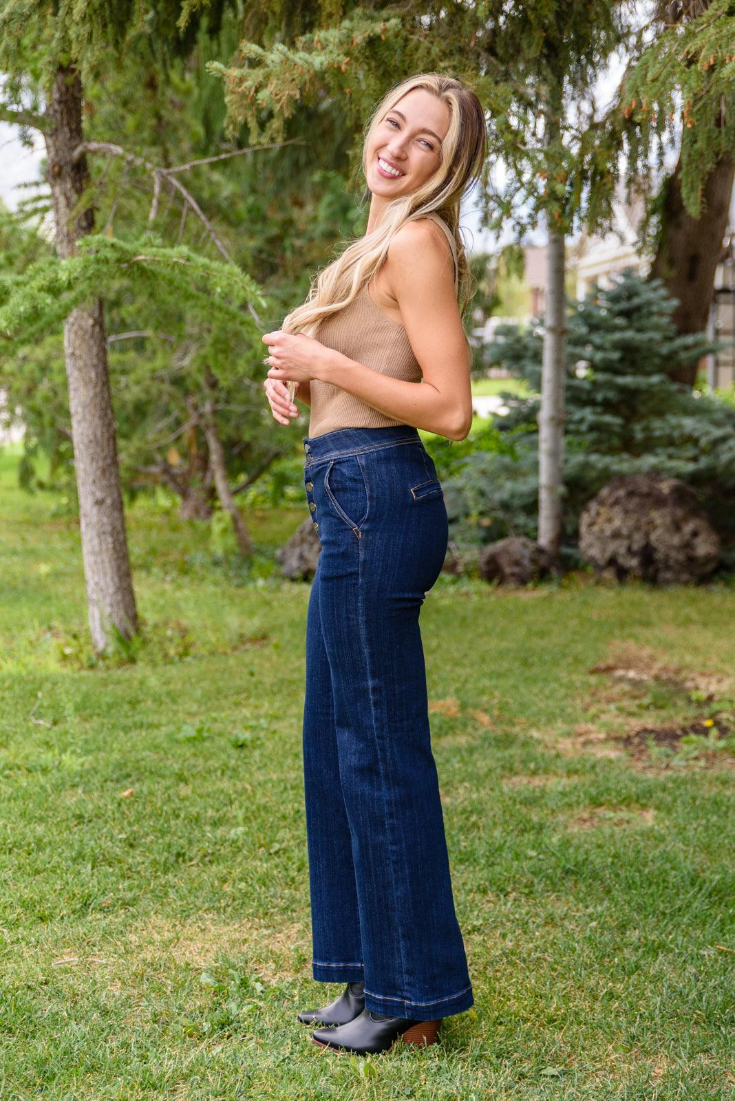 The Blueprint Wide Leg Denim - Risen Womens Ave Shops   