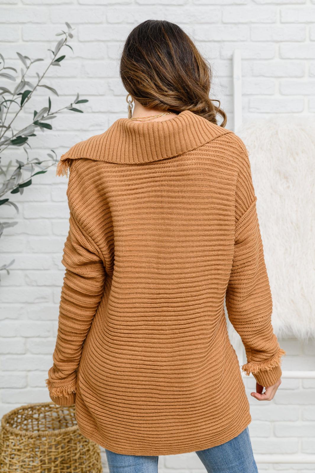 Travel Far & Wide Sweater in Taupe Womens Ave Shops   