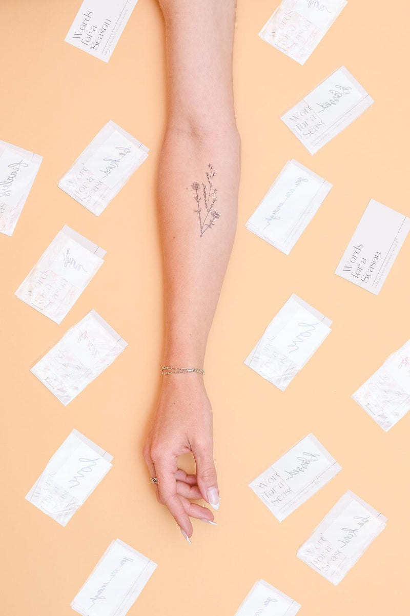 Words For A Season Temporary Tattoo Womens Ave Shops   