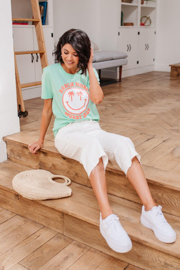 Worry Less Graphic Tee Womens Ave Shops   