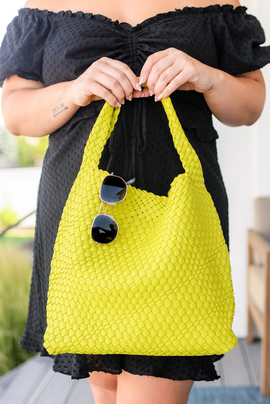 Woven and Worn Tote in Citron Womens Ave Shops   