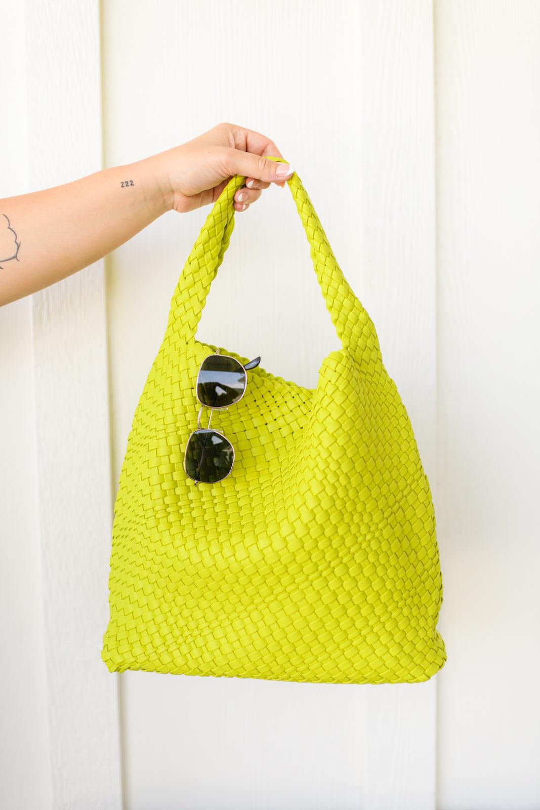 Woven and Worn Tote in Citron Womens Ave Shops   