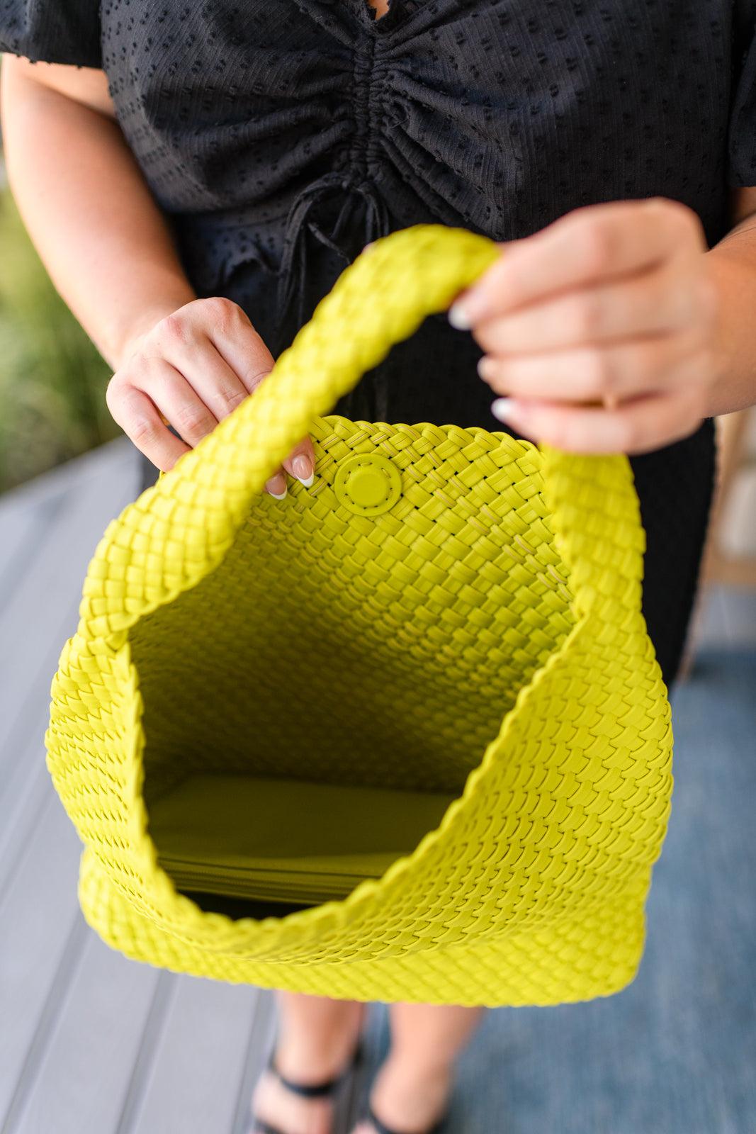 Woven and Worn Tote in Citron Womens Ave Shops   