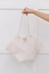 Woven Tote in White Womens Ave Shops   