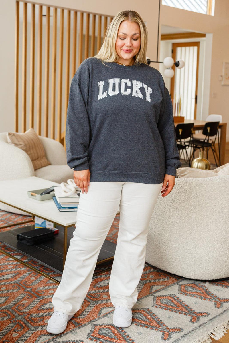 Your Lucky Crew Neck Sweater Womens Ave Shops   