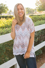 Zig To The Zag Short Sleeve Top Giftmas Boutique Simplified   
