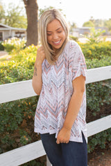 Zig To The Zag Short Sleeve Top Giftmas Boutique Simplified   